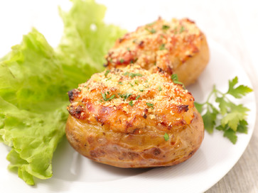 Baked potatoes with bryndza cheese