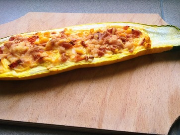 Baked zucchini with Vršatec cheese