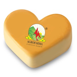 Steamed smoked cheese - heart shaped